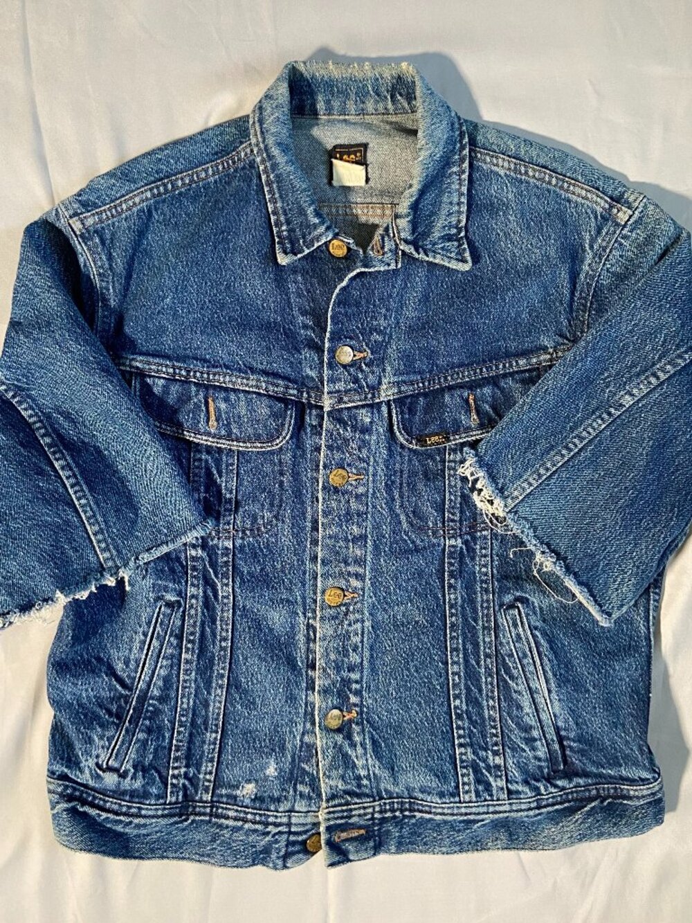 USED Vintage Lee Jean Jacket “Sleeve Cut” Size M